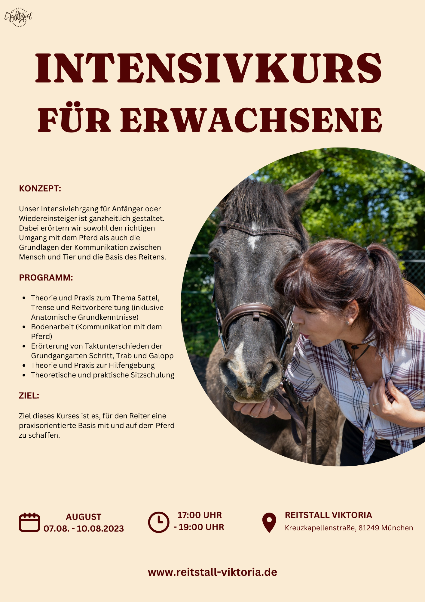 Intensivkurs für Erwachsene(1) Reitkurs für Erwachsene